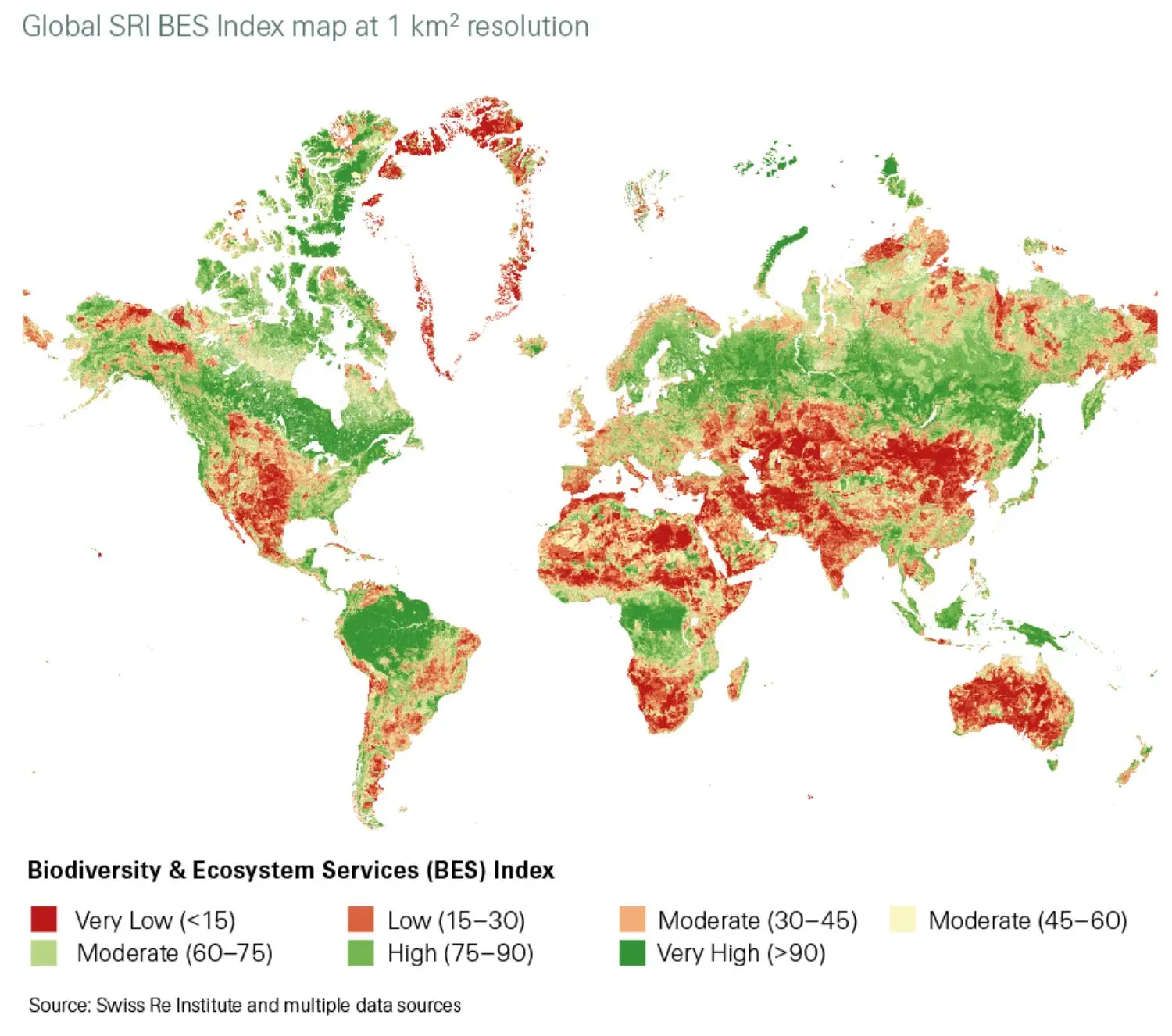 Global SRI BES Index map