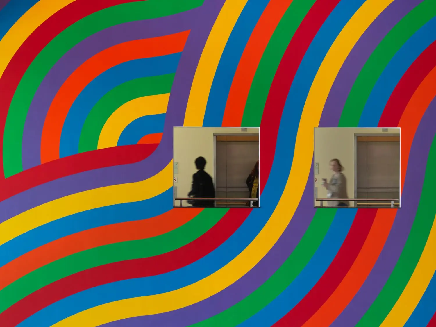 LeWitt's work has often used the elements of simple forms − the square, the cube, the line.