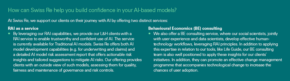 How can Swiss Re help to build AI-based models.